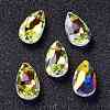 Faceted Teardrop Glass Pendants GLAA-O008-A15-1