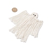 Woven Macrame Cotton Ghost Pendant Decorations HJEW-JM03750-4