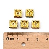 Brass Rhinestone Spacer Beads RB-A013-8x8-G-4
