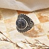 Natural Sodalite Adjustable Rings RJEW-I108-03AS-16-2