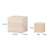 Solid Cube Wooden Block DIY-BC0010-04-3