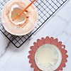4Pcs 4 Style Sunflower PVC Plastic Hot Pads with Hanging Loop AJEW-HY0001-30-6