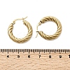 304 Stainless Steel Twist Ring Hoop Earrings EJEW-Z146-01G-04-3