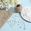 450Pcs 5 Styles Nickel Plated Steel T Pins for Blocking Knitting FIND-SP0002-88-4