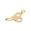 Brass Micro Pave Cubic Zirconia Pendants KK-D325-37G-2