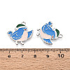 Rack Plating Alloy Enamel Bird Pendants ENAM-T024-80A-P-3