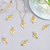 8Pcs Brass Micro Pave Cubic Zirconia Pendants KK-BBC0018-61-3