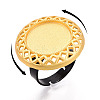 Adjustable Alloy & Iron Bezel Cup Ring Base with Rotatable Tray MAK-T012-05G-4