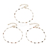304 Stainless Steel Chain Anklets for Women AJEW-AN00691-2