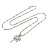 201 Stainless Steel Laser Cut Dandelion Pendant Box Chain Necklaces for Women LS-NJEW-Q004-07P-4