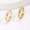 Minimalist 201 Stainless Steel Moon Hoop Earrings TD3757-3