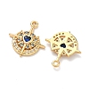 Brass Micro Pave Cubic Zirconia Pendants KK-A281-24G-02-2