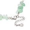Natural Green Aventurine Chip Beads Bracelets & Necklaces Sets SJEW-JS01357-04-4