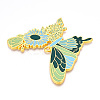 Rack Plating Alloy Enamel Big Pendants ENAM-N056-398D-G-2