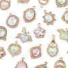 20Pcs 10 Styles Alloy Glass Pendants FIND-FS0003-50-1