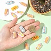 15Pcs Oval Imitation Food Opaque Resin Pendants RESI-YW0005-07-3