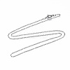 304 Stainless Steel Cable Chain Necklaces MAK-S072-17-3