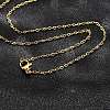 Ion Plating(IP) 304 Stainless Steel Cable Chains Necklaces NJEW-F226-04G-04-1