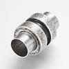 304 Stainless Steel Magnetic Clasps with Glue-in Ends STAS-F124-02AS-2