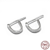 Anti-Tarnish 925 Sterling Silver Ice Pick Pinch Bails STER-L057-079B-2