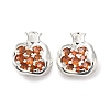 Brass Micro Pave Cubic Zirconia Pendants KK-H455-16P-1