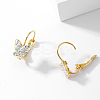 Elegant Butterfly 201 Stainless Steel Hoop Earrings GI3123-3