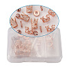 Brass Micro Pave Clear Cubic Zirconia Beads ZIRC-TA0001-09RG-3