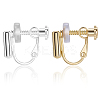20Pcs 2 Colors Rack Plating Brass Clip-on Earring Converters Findings KK-BBC0019-60B-6