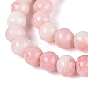 Ombre Effect Opaque Crackle Glass Beads Strands GLAA-Q106-01A-A14-4
