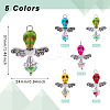 Skull Angel Synthetic Turquoise & Glass Pendants PALLOY-TAC0115-3