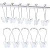 12Pcs Butterfly Acrylic with Iron Shower Curtain Rings for Bathroom HJEW-NB00293-1