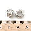 Brass Micro Pave Cubic Zirconia European Beads KK-P297-01P-3
