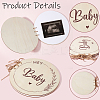 Round with Word Hey Baby Wood Baby Shower Guest Book Alternatives for Boy or Girl DIY-WH20002-58B-6