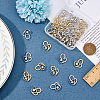 40Pcs 2 Colors Zinc Alloy Rhinestone Pendants FIND-FH0010-65-4