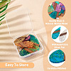 12Pcs 6 Colors Transparent Resin & Walnut Wood Big Pendants WOOD-TA0002-48-4