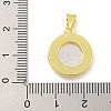 Rack Plating Brass Micro Pave Cubic Zirconia Pendants KK-G513-28G-3