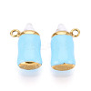 304 Stainless Steel Enamel Pendants STAS-T068-13A-1