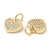 Brass with Cubic Zirconia Pendants KK-K332-22G-2