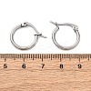 304 Stainless Steel Hoop Earrings EJEW-D195-M-2