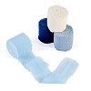 4 Rolls 4 Colors Frayed Polyester Ribbon OCOR-TA0002-87C-2