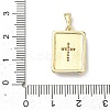 Brass Micro Pave Cubic Zirconia Pendants KK-H255-07G-03-3