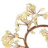 Natural Citrine Chips Love Heart Tree Decorations DJEW-P017-B02-3