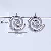 Rotating Thread Mosquito Coil Holder Brass Stud Earrings NN8034-4