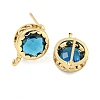 Bass Glass Stud Earring Findings KK-S387-01G-06-2