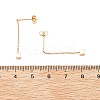 Brass Tassel Stud Earrings LS-EJEW-D321-01G-5