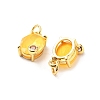 Oval Brass Micro Pave Cubic Zirconia Pendants KK-L237-020G-04-3