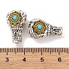 Rack Plating Tibetan Style Alloy 3 Hole Guru Beads PALLOY-F313-04AS-3