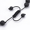Natural Lava Rock Braided Bead Bracelets BJEW-R304-01-8mm-4