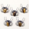 Natural Tiger Eye Brooch PW-WG35787-20-1