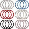 18Pcs 6 Colors Self Adhesive Zinc Alloy with Rhinestone Car Stickers DIY-FH0002-73-1
